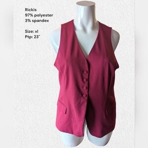 #61 Ricki fushia suit vest